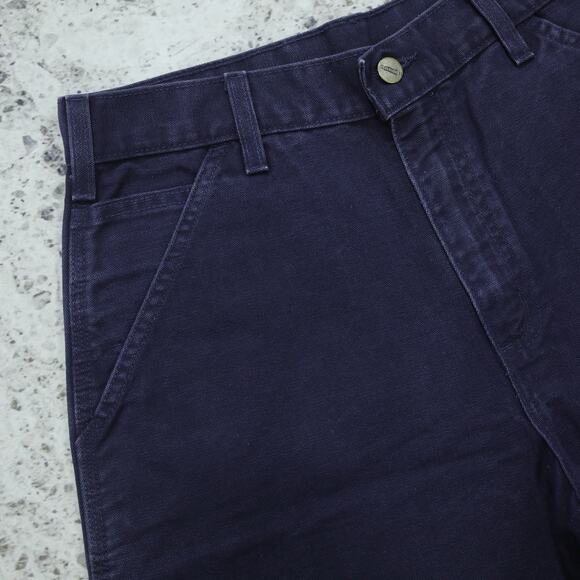 RARE Vintage Carhartt B25 MDT Midnight Blue Carpenter Shorts 30x8.5 - Picture 8 of 14